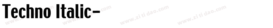 Techno Italic字体转换